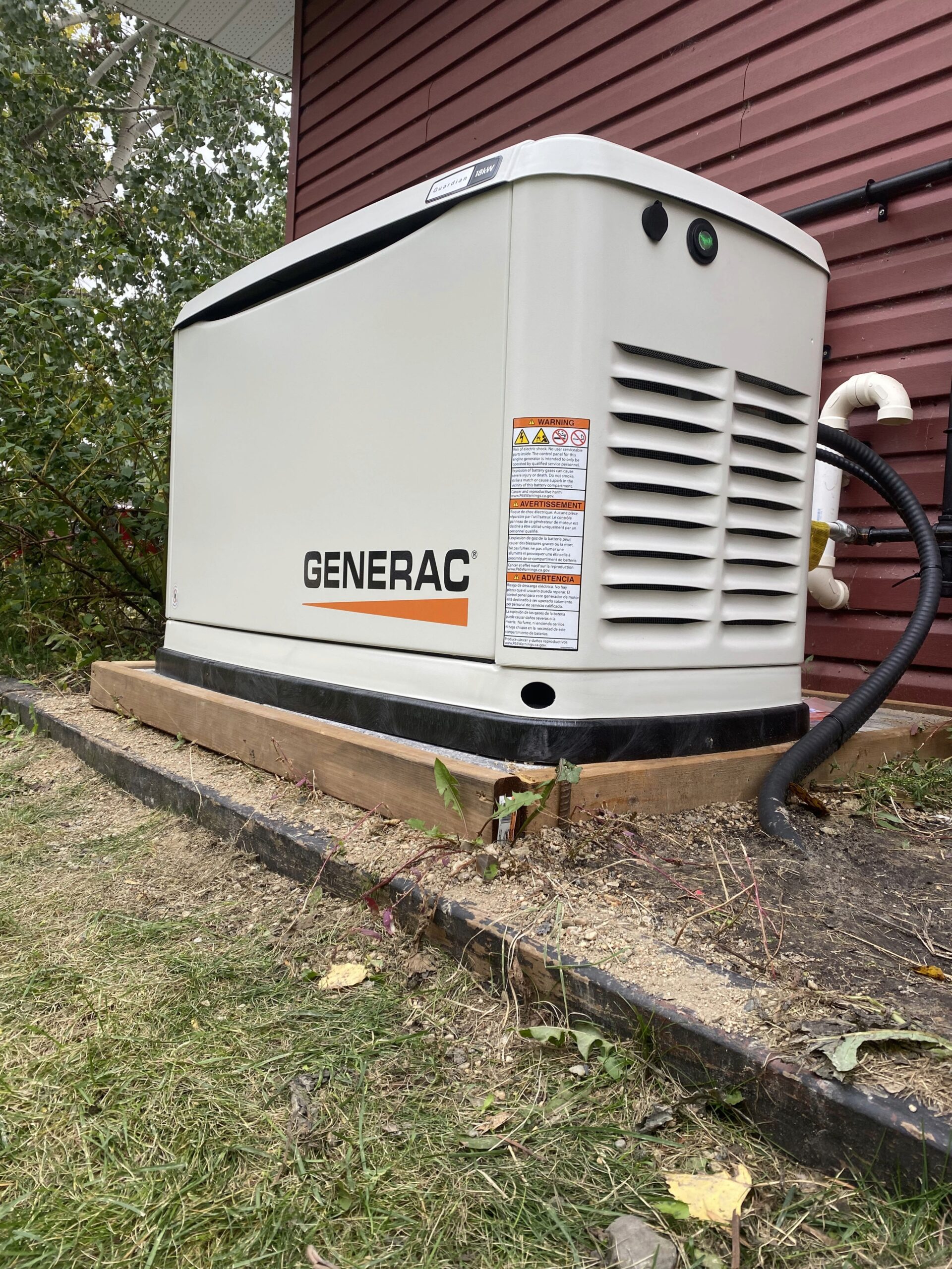 Commercial liquid-cooled generator installation
