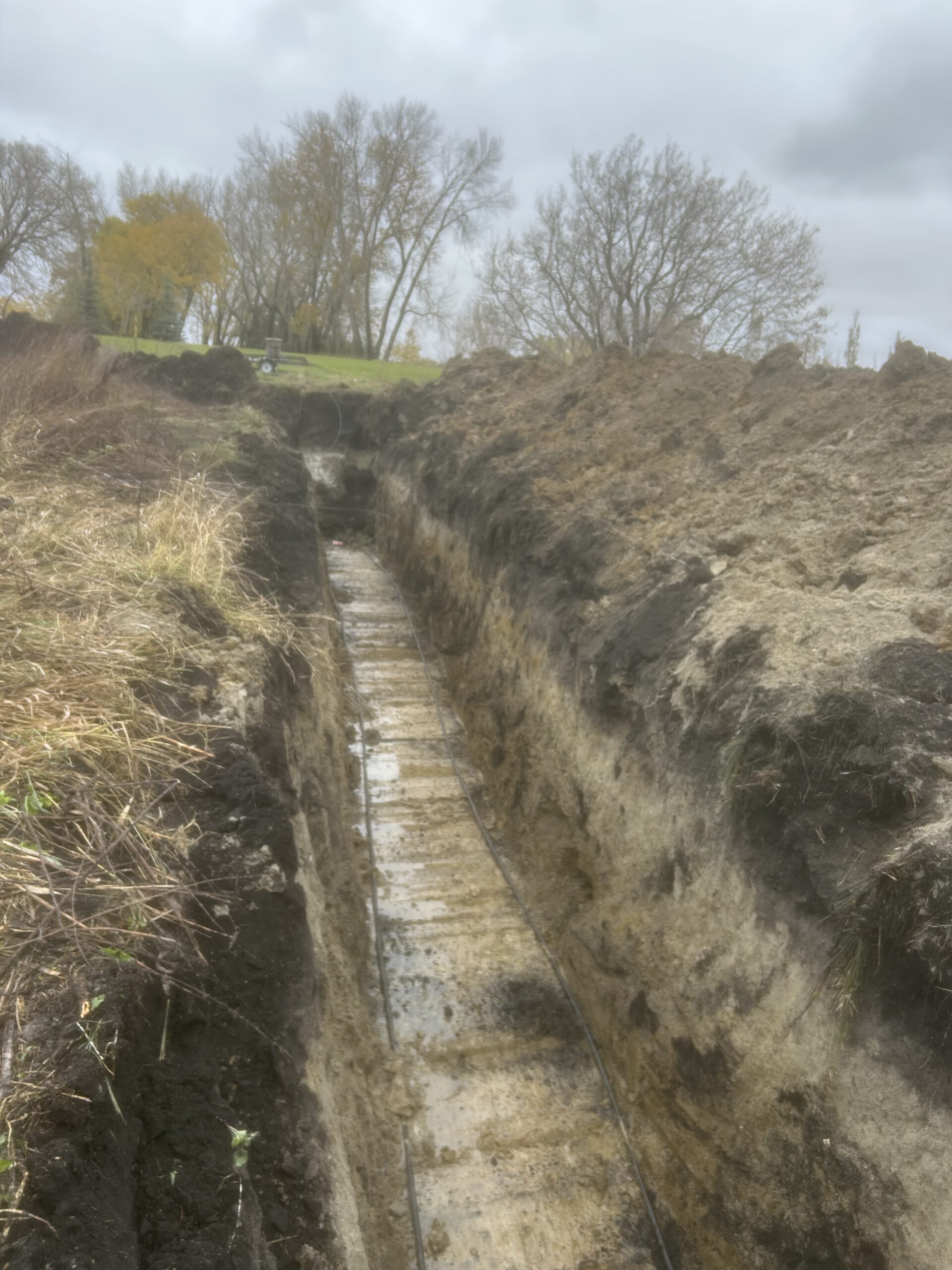 Horizontal geothermal loop field construction in Westman Manitoba